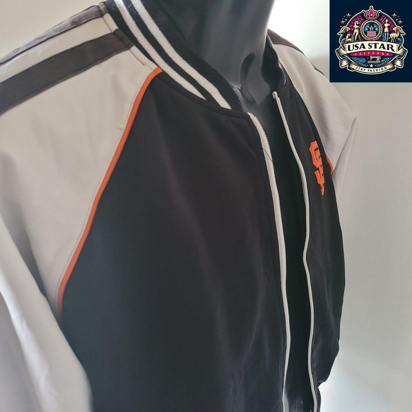 San Francisco Giants Bomber Jacket Black Medium - Stylish Lightweight Design for Fans - USASTARFASHION