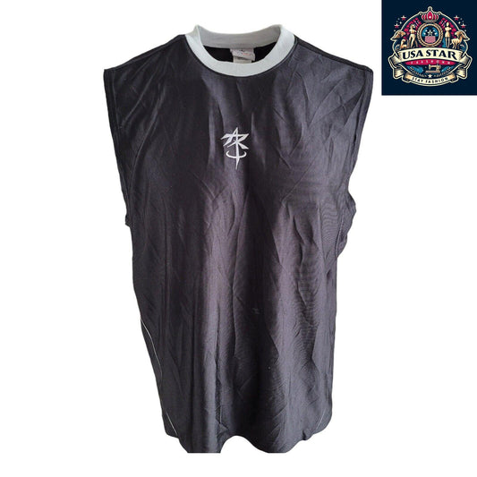 Reebok Basketball Vest T-Shirt Size M, Lightweight Moisture-Wicking Fabric, Sporty Black Design - USASTARFASHION