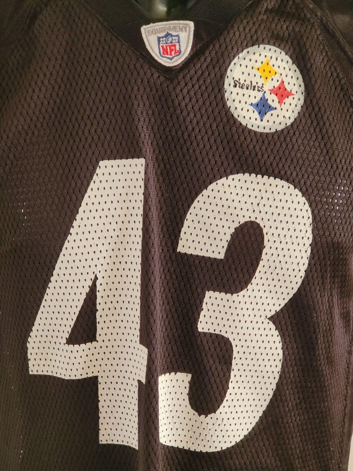 NFL Pittsburgh Steelers #43 Troy Polamalu Reebok Youth Jersey Size L-USASTARFASHION