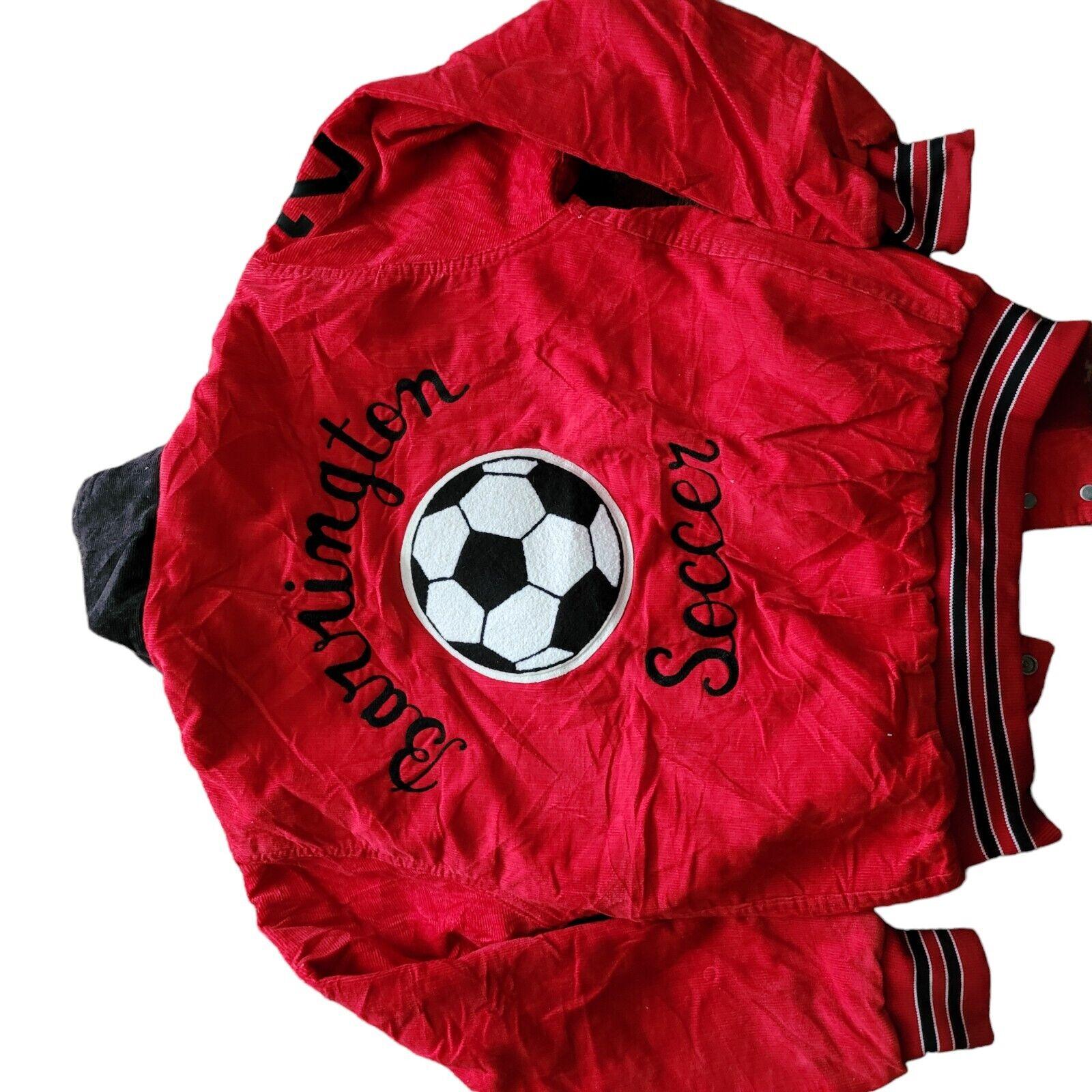 Troy Barrington Soccer 22 Jacket | Versity Red Cotton | Size S-USASTARFASHION