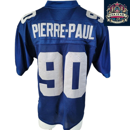 Reebok NFL Giants Jersey Jason Pierre-Paul Blue Size 50 with Moisture-Wicking Fabric - USASTARFASHION