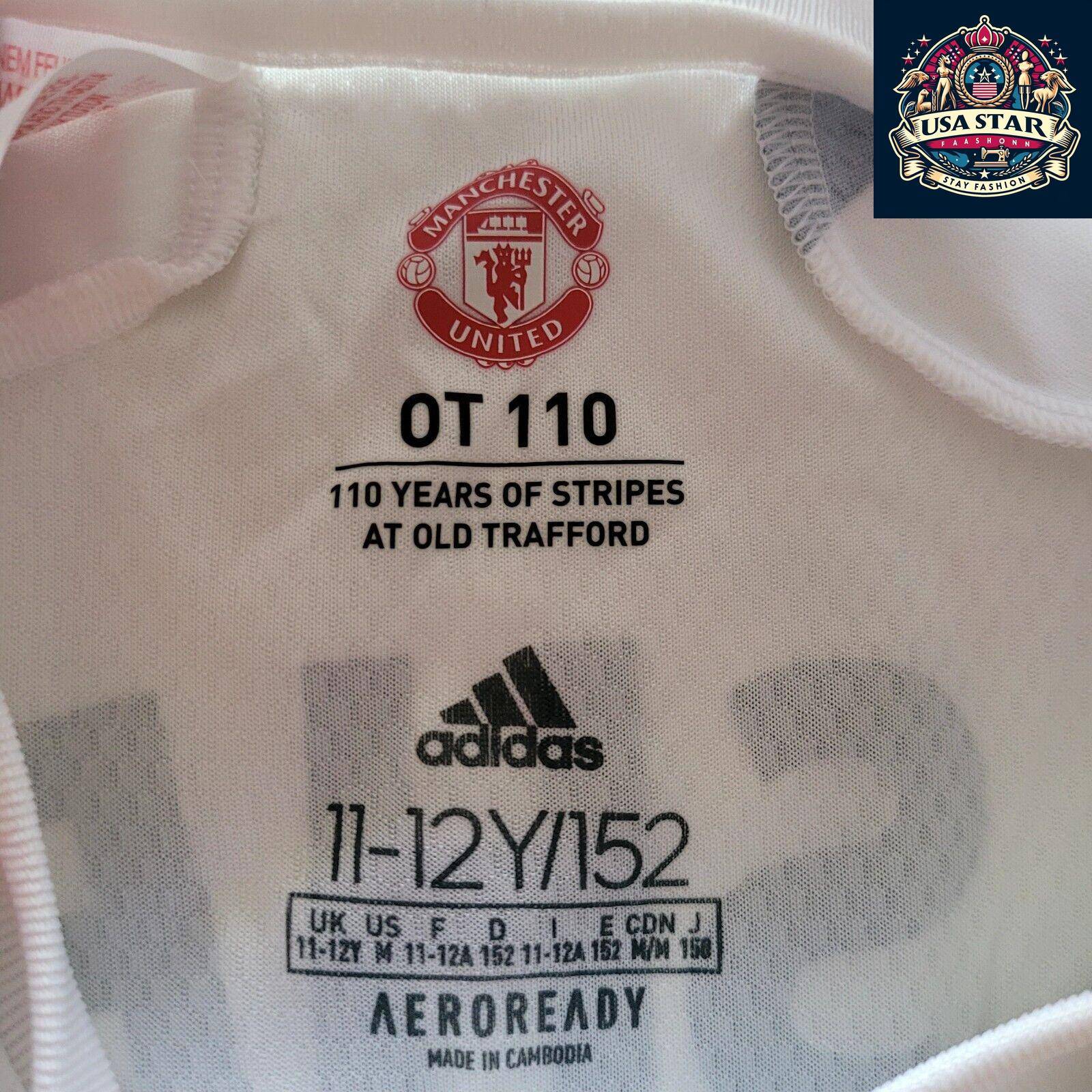 Adidas Manchester United 2020/21 Youth Medium Third Jersey - Custom "Bashers" #11, AEROREADY Tech - USASTARFASHION