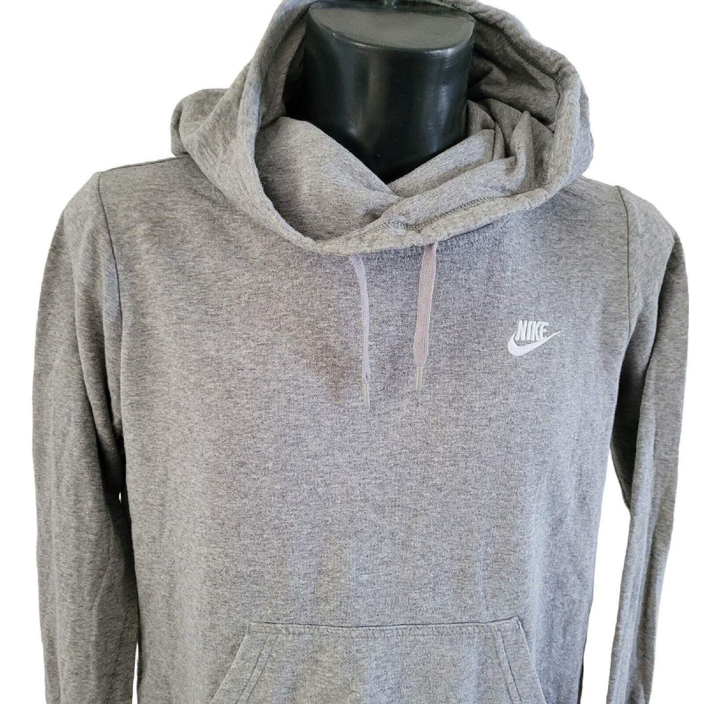 Nike Women's XL Grey Cotton Hoodie | Cozy Fit, Breathable Material, 23" Pit-to-Pit Measurement-USASTARFASHION