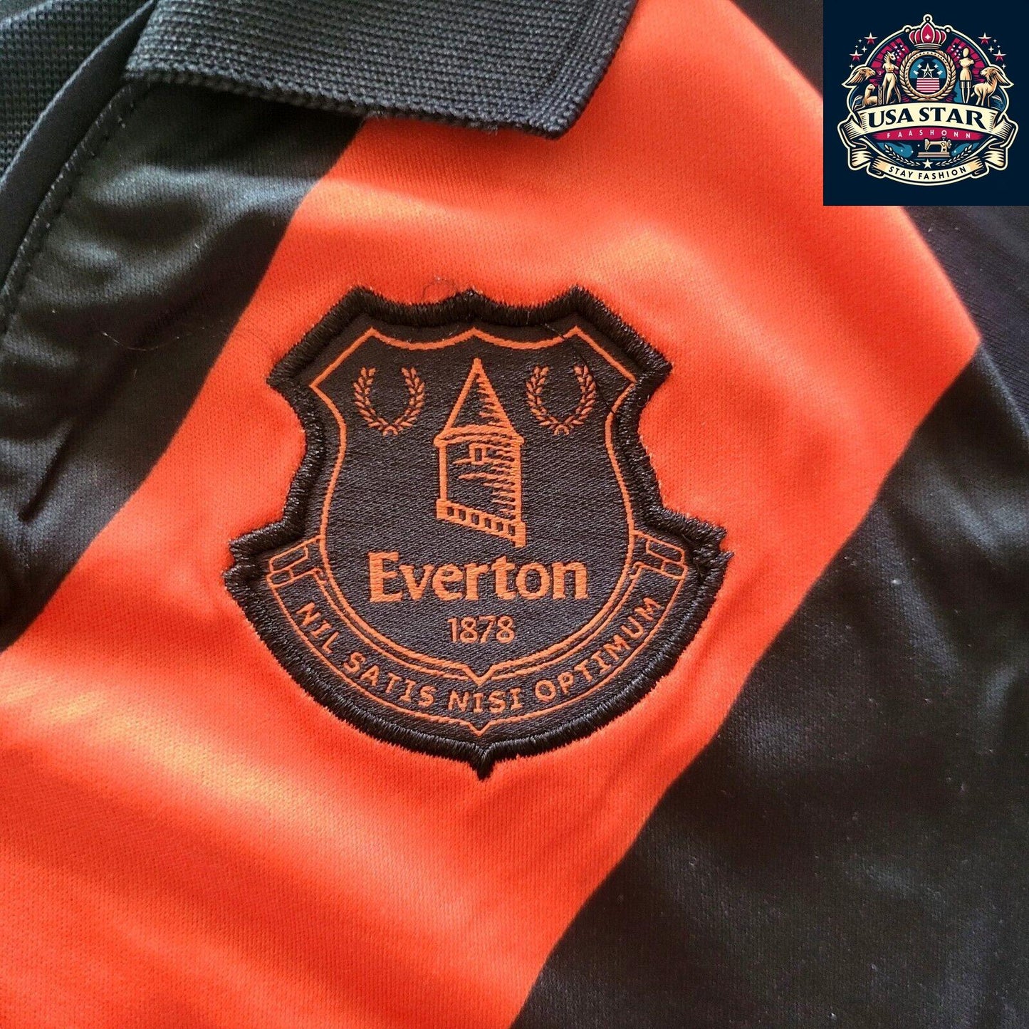 Hummel Everton Away Jersey 5-6Y with CAZOO Logo & Zakariya #4, Black Red Stripe - USASTARFASHION