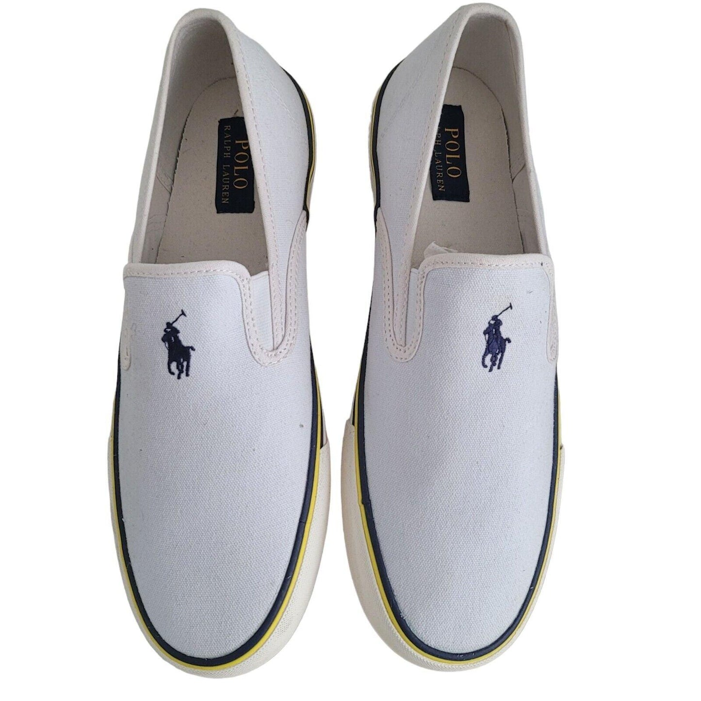 Ralph Lauren Men's White Pumps | UK Size 10 | Cushioned Insole & Classic Silhouette-USASTARFASHION