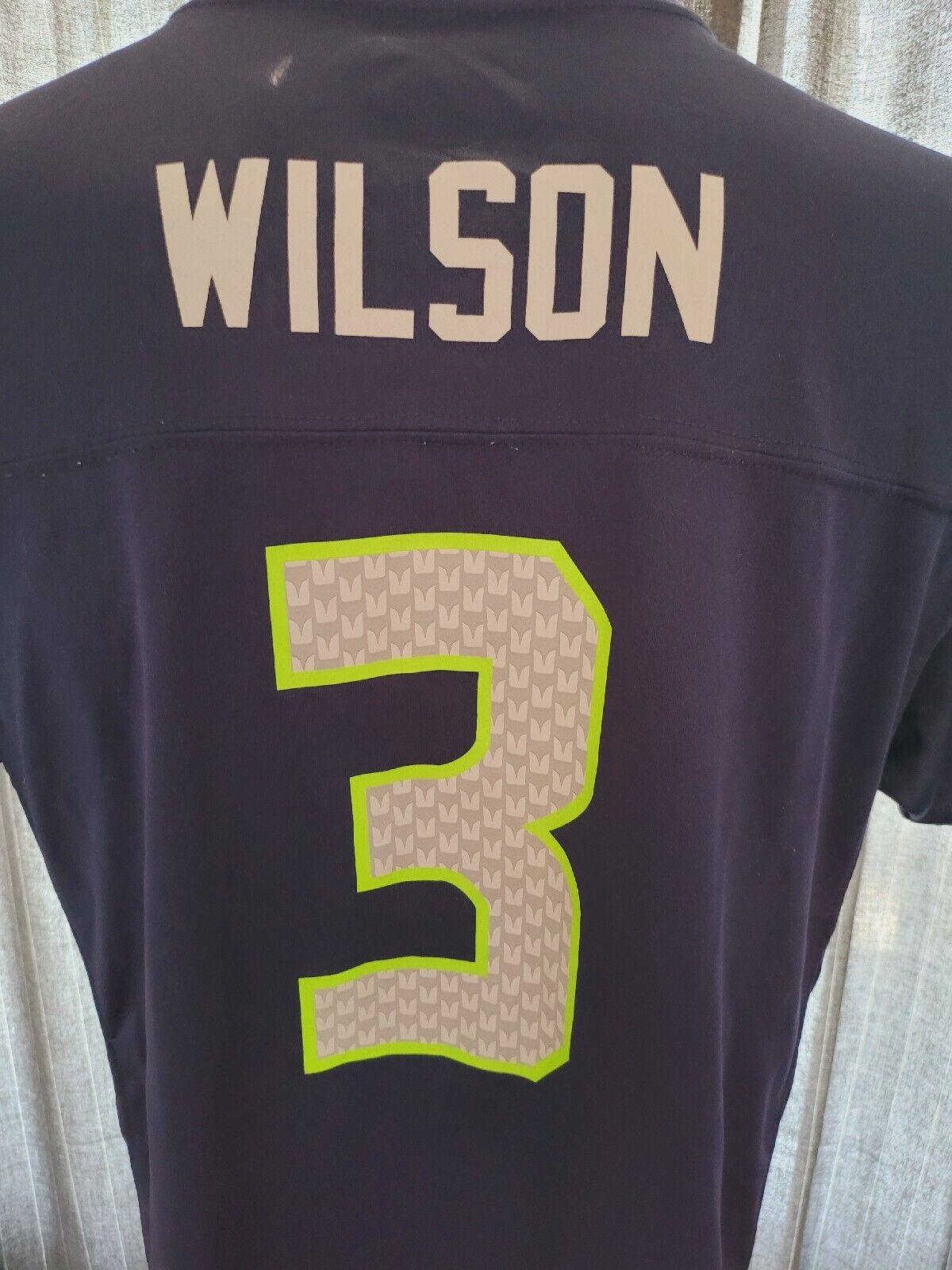 Seattle Seahawks Youth XL (18-20) USA #3 Wilson NFL Football Jersey-USASTARFASHION