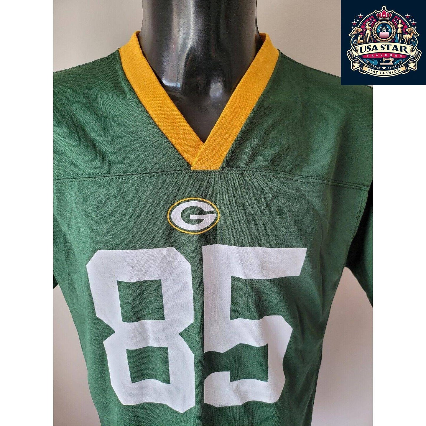 Green Bay Packers Jersey #85 Greg Jennings Reebok Men's Authentic - Classic Design & Breathable Fabric - USASTARFASHION