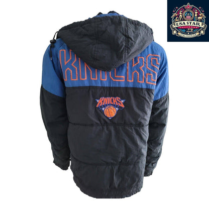 Proplayer New York Knicks Jacket Size M with Removable Hoodie, Team Logo & Practical Pockets - USASTARFASHION