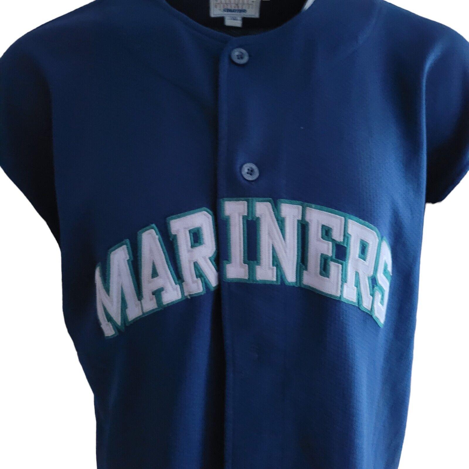 Seattle Mariners Starter Jersey 2XL 90s Vintage MLB Merch - Navy Blue-USASTARFASHION