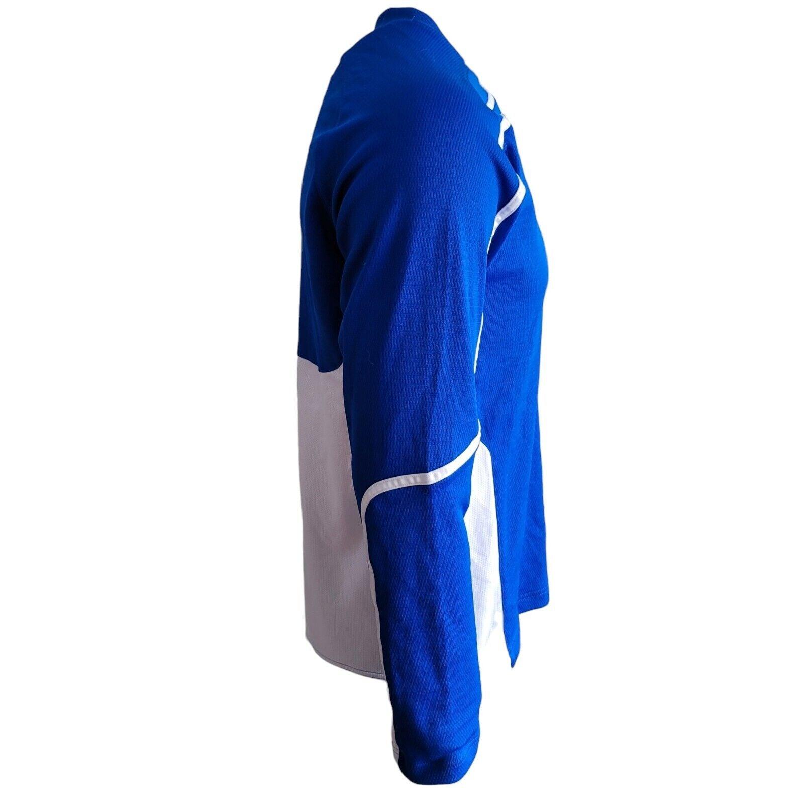 Adidas Algonquin Thunder Blue LS Jersey - Size M - Climalite Moisture-Wicking Fabric-USASTARFASHION