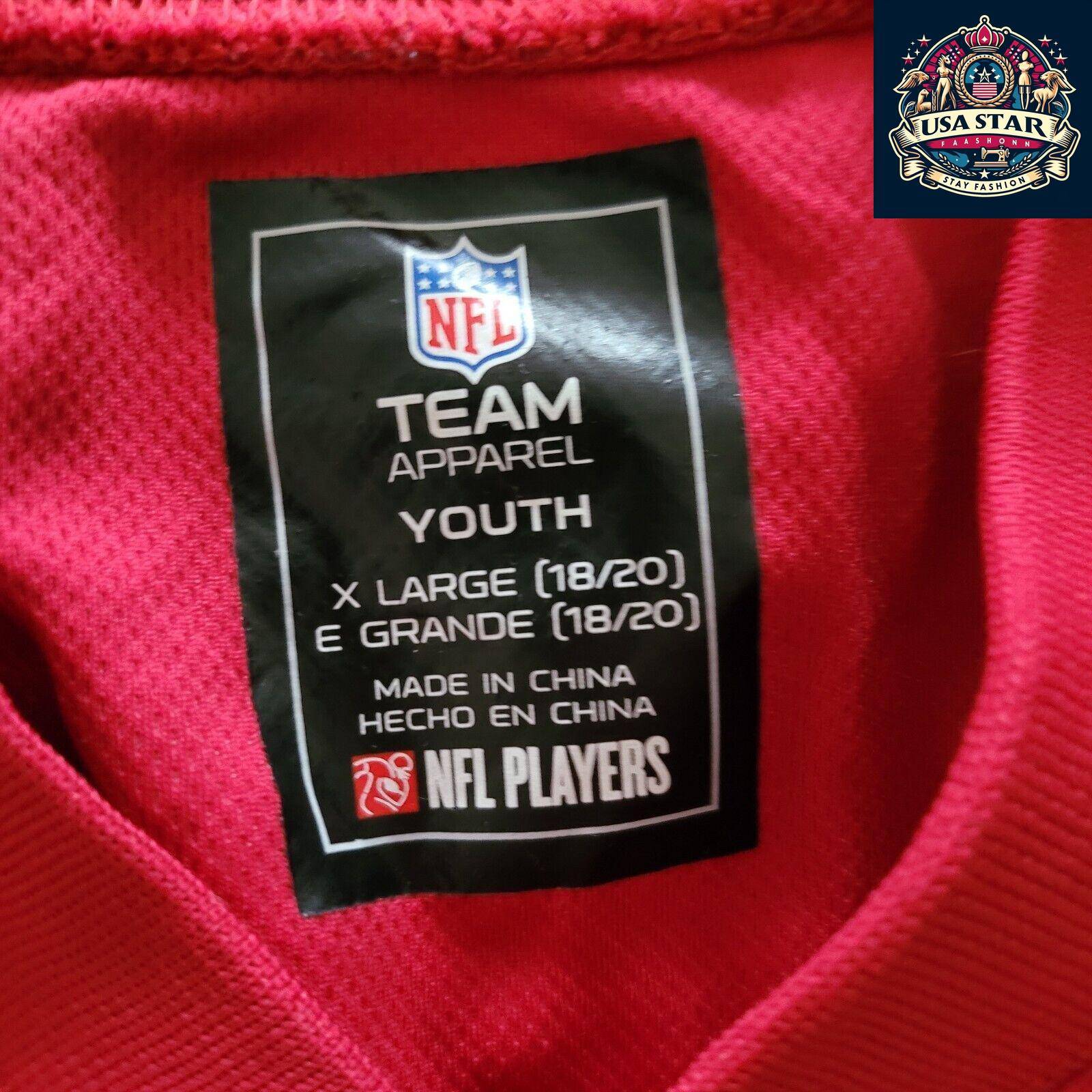 49ers Jersey Youth XL Red #7 Kaepernick - Durable, Comfortable, Official NFL Merchandise - USASTARFASHION