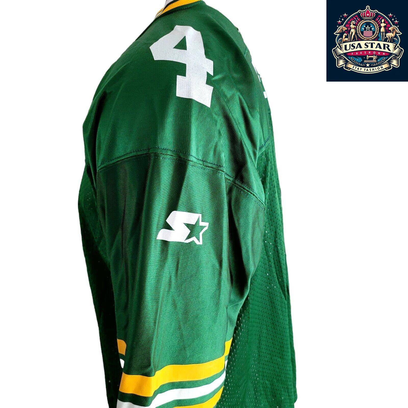 Brett Favre Jersey #4 Green Bay Packers - Size XL, 100% Polyester, Authentic NFL Gear - USASTARFASHION