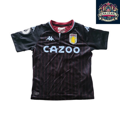 Kappa Aston Villa Kids Jersey Clarke #12 - Size 8Y - Regular Fit, Breathable Fabric, Free Shipping - USASTARFASHION