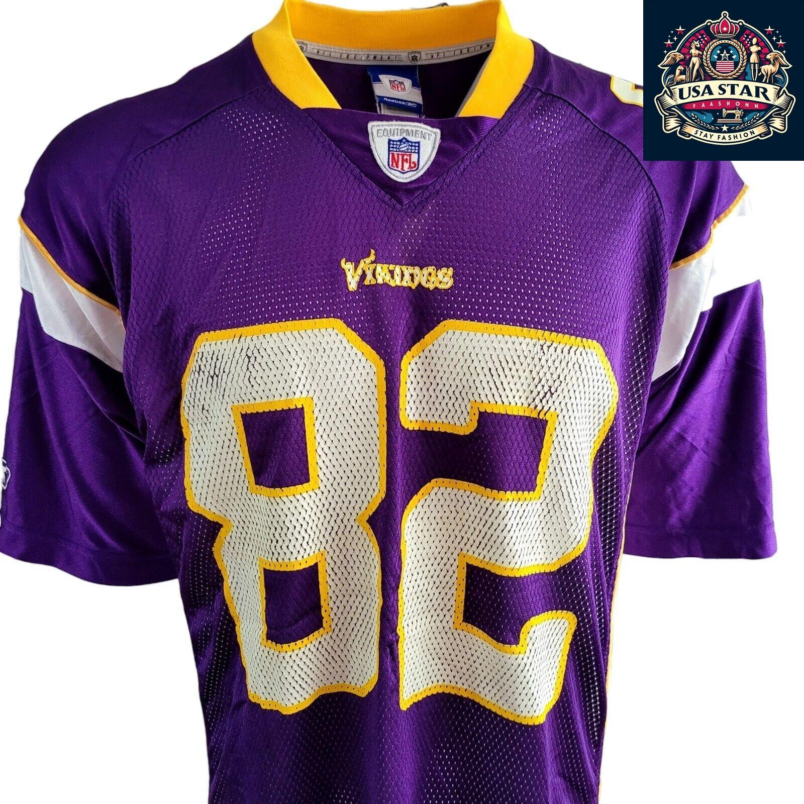 Troy Williamson Jersey #82 Minnesota Vikings Authentic Reebok Large Purple NFL Fan Gear - USASTARFASHION