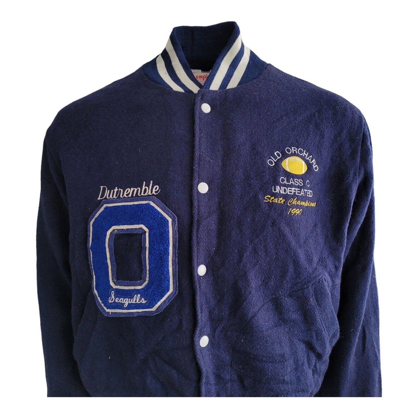 Empire Union Made 90s Wool Varsity Jacket | Dutremble Seagulls #82 - L Size-USASTARFASHION