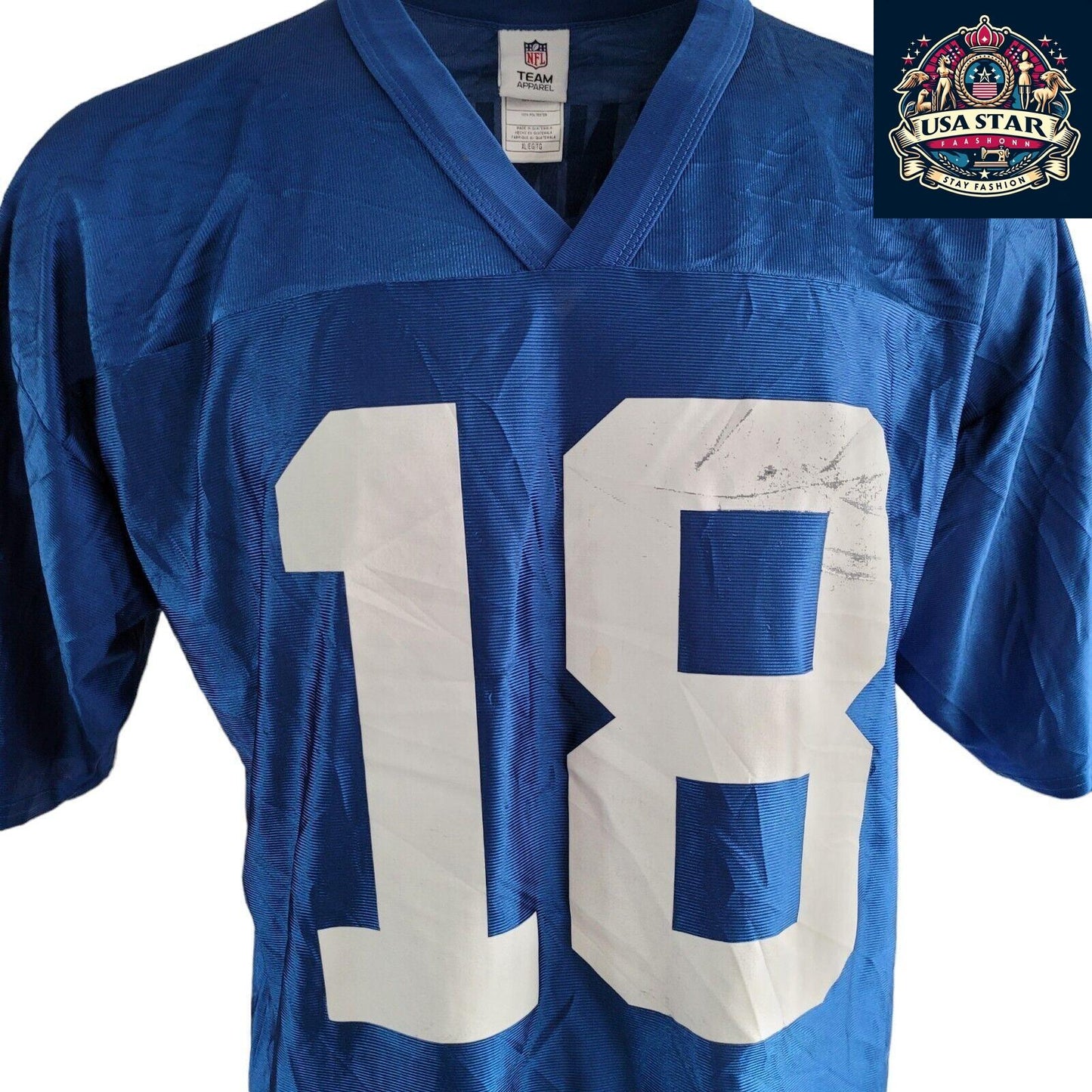 Peyton Manning Colts Jersey #18 - Authentic XL NFL Vintage, Iconic Design, Comfortable Fit - USASTARFASHION