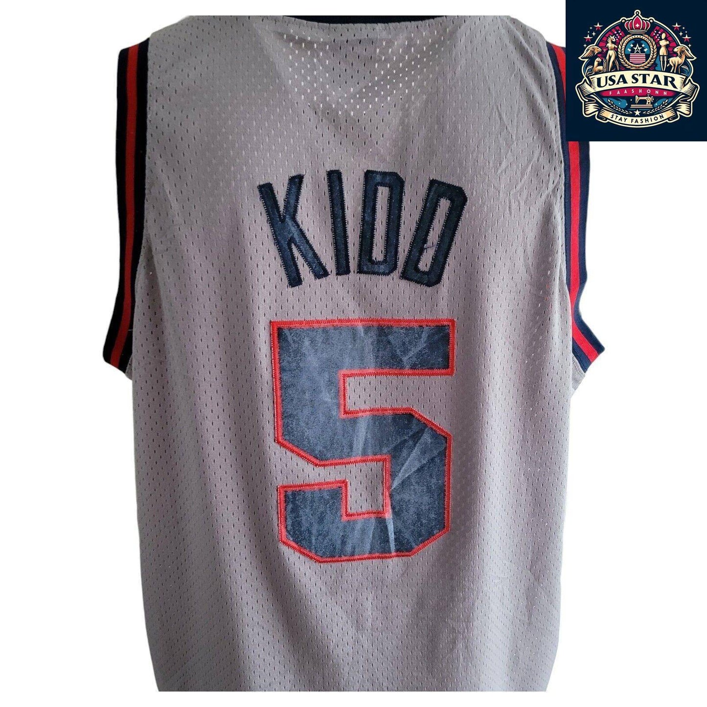 Official Nike Vintage Basketball Jersey #5 Jason Kidd New Jersey Nets Swingman XL - Retro Style - USASTARFASHION