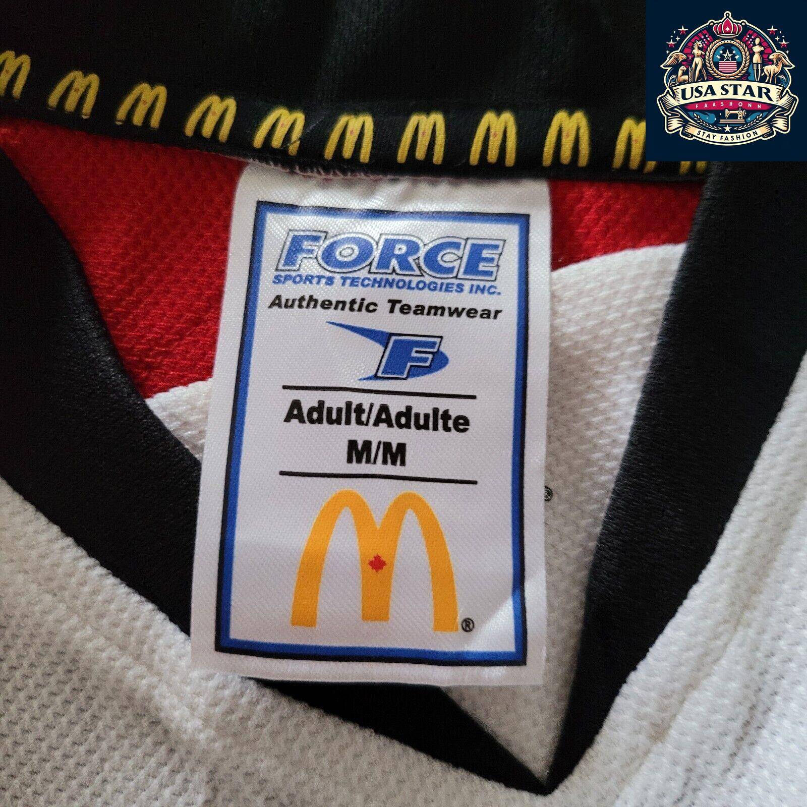 FORCE McDONALD Adult Size M Swansea Hockey Jersey with Team Canada Logos, Comfortable Fit - USASTARFASHION