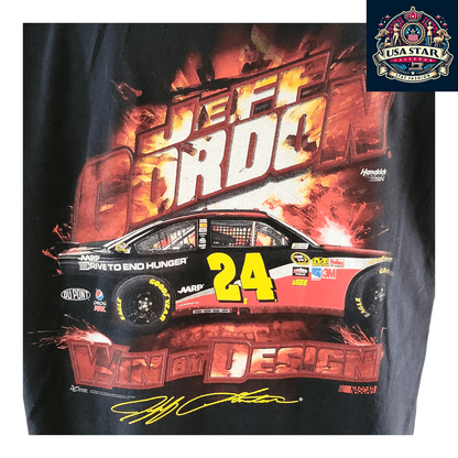 Jeff Gordon NASCAR T-Shirt XL - Chase Authentics #24 Chevy Impala Lead By Example Design - USASTARFASHION