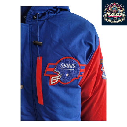 New York Giants Jacket - XL Triple Fat Goose Urban Parka with Down Insulation for Warmth - USASTARFASHION