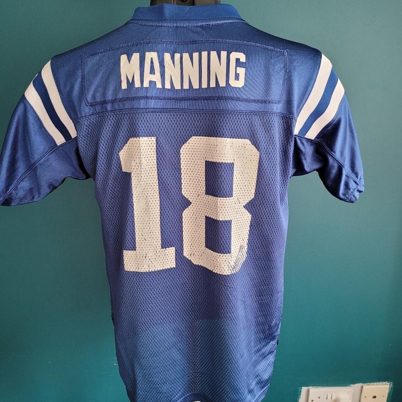 Reebok Peyton Manning #18 Youth Colts Jersey | Size L (14-16) Stitched NFL-USASTARFASHION