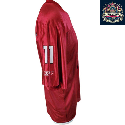 NFL Arizona Cardinals Larry Fitzgerald Jersey #11 by Reebok, Authentic Medium Size, Durable & Comfortable - USASTARFASHION