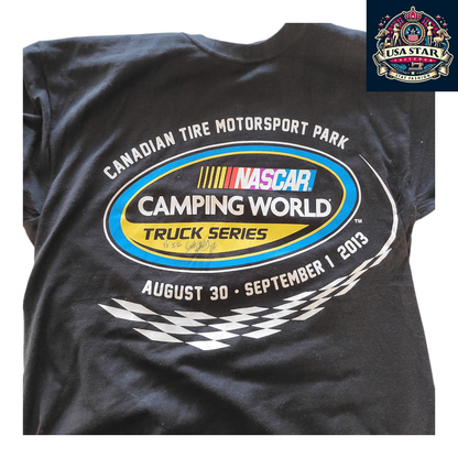 NASCAR Camping World Truck Series T-Shirt M Black Signed by Scott Speed 2013 Racing Collectible - USASTARFASHION