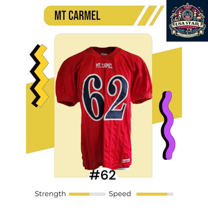 Riddell Mt Carmel 62 Adult Football Jersey XL - Bold Design, Durable Fabric, Comfortable Fit - USASTARFASHION