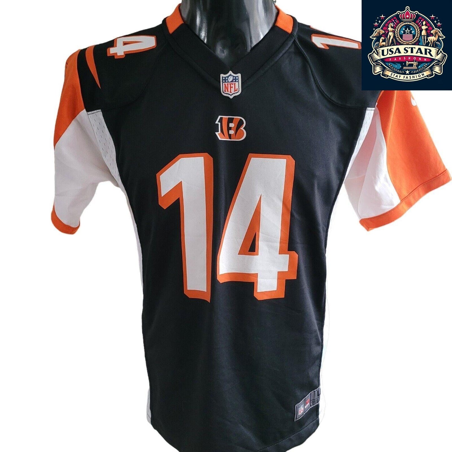 Nike Official NFL Cincinnati Bengals Jersey Boys #14 Dalton UK Size L - Comfortable & Durable - USASTARFASHION