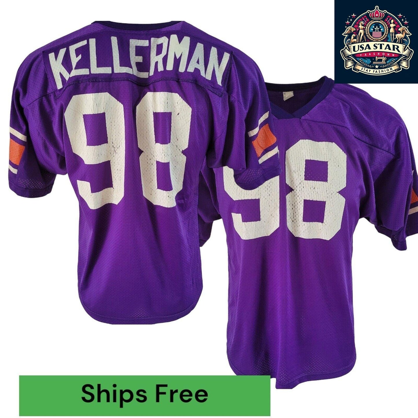 Kellerman Baseball Jersey #98 for Youth XL (18-20) & Adult S - Durable, Easy Care Design - USASTARFASHION