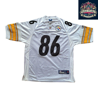 Pittsburgh Steelers Hines Ward Jersey 86 Sewn Reebok Men's Size 54 - Authentic Game Day Apparel - USASTARFASHION