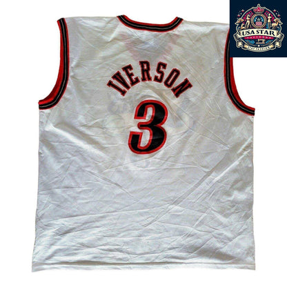 Allen Iverson #3 Jersey – Champion Brand XL (44) | Philadelphia 76ers Basketball Memorabilia - USASTARFASHION