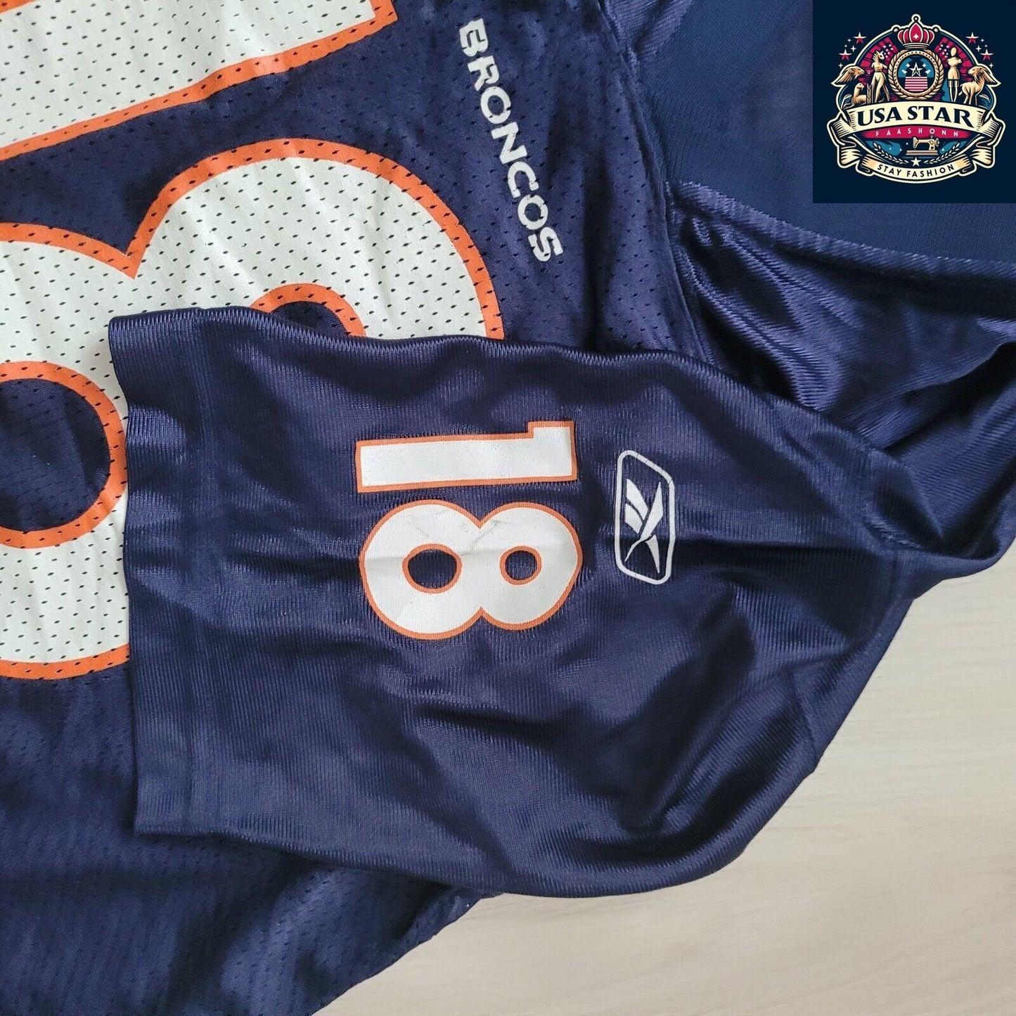 Denver Broncos Jersey Shirt Youth L #18 Peyton Manning - Durable Comfortable Fan Wear - USASTARFASHION