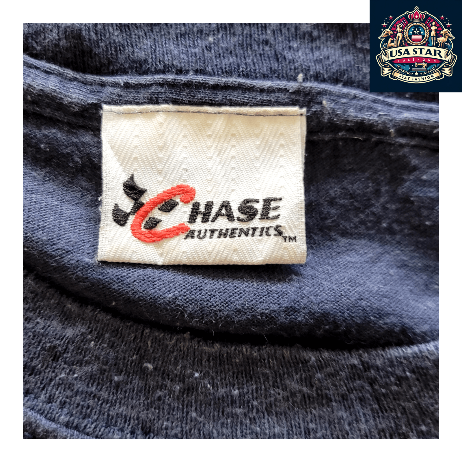 Jimmie Johnson T-Shirt XL by Chase Authentics - Black Cotton with #48 Lowe's Chevy Logo - USASTARFASHION