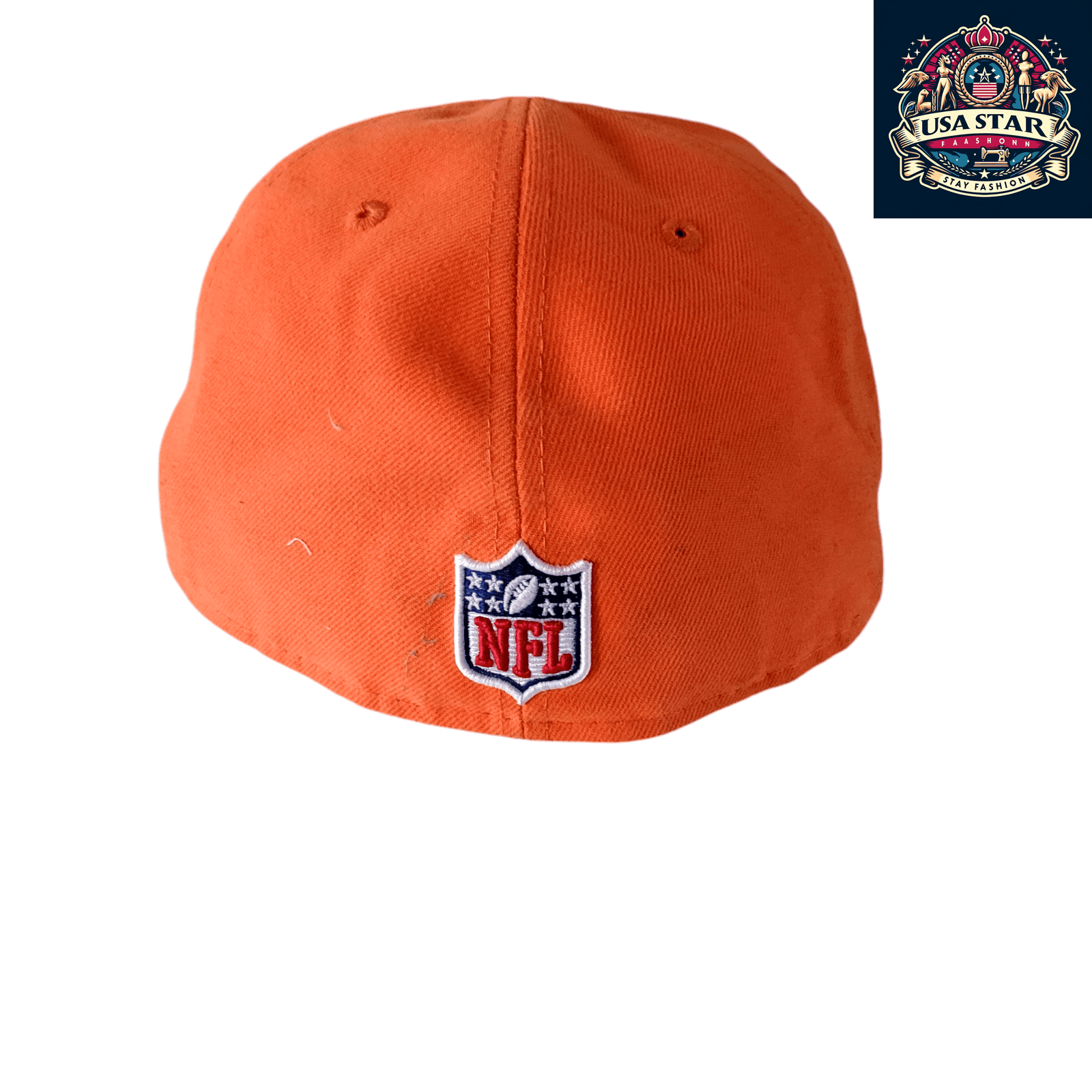 New Era Denver Broncos Super Bowl XLVIII 59FIFTY Fitted Hat - Orange, Size 7 3/8, Premium Quality - USASTARFASHION