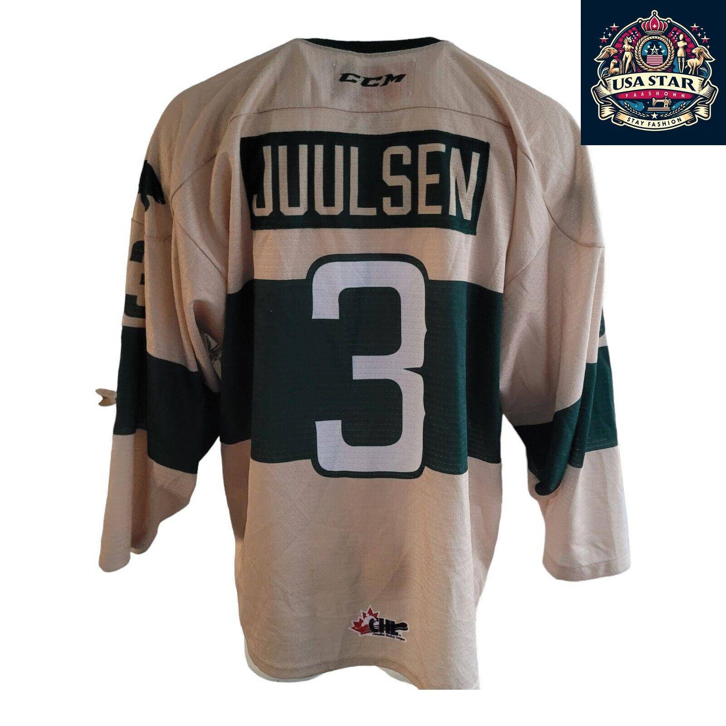 Official CCM Canadian Hockey League Jersey, Juulsen #3, Men's XL - High-Quality & Comfortable - USASTARFASHION