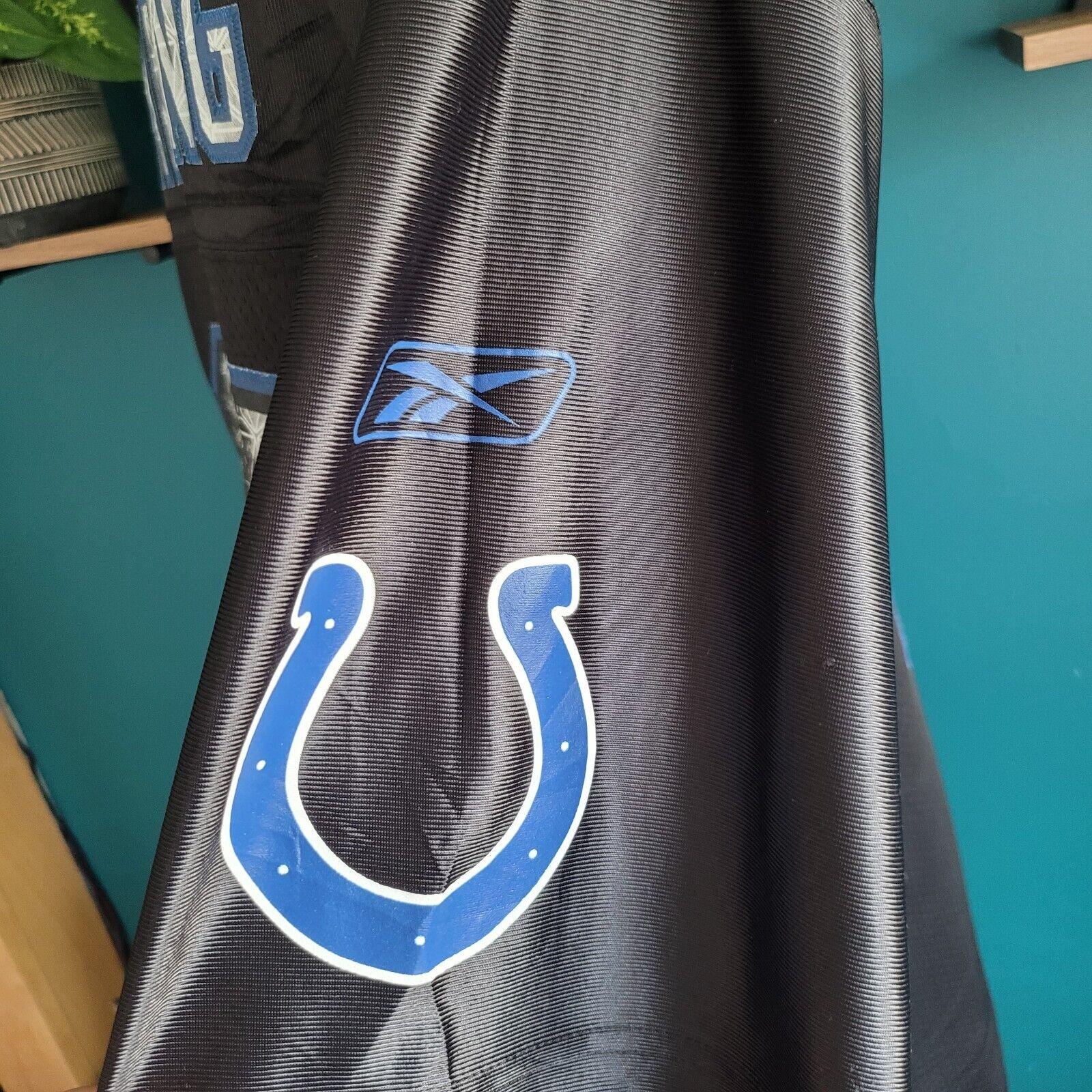 Reebok Peyton Manning #18 Colts Jersey | Size Large Black NFL - Rare Find-USASTARFASHION