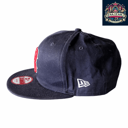 Boston Red Sox Snapback Hat - New Era 9FIFTY - Navy/Red - Adjustable, Durable, Medium-Large - USASTARFASHION