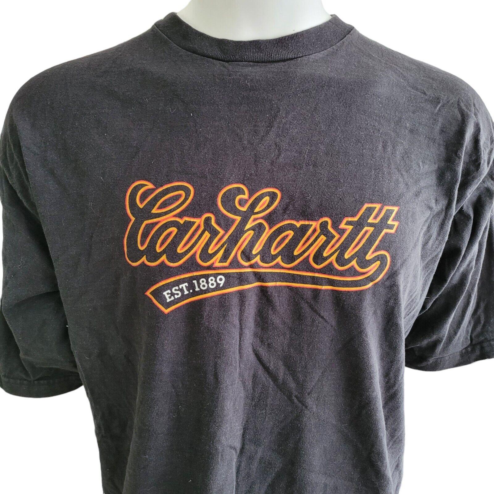 Vintage Carhartt Men's T-Shirt - 100% Cotton, Original Fit, Iconic Logo-USASTARFASHION