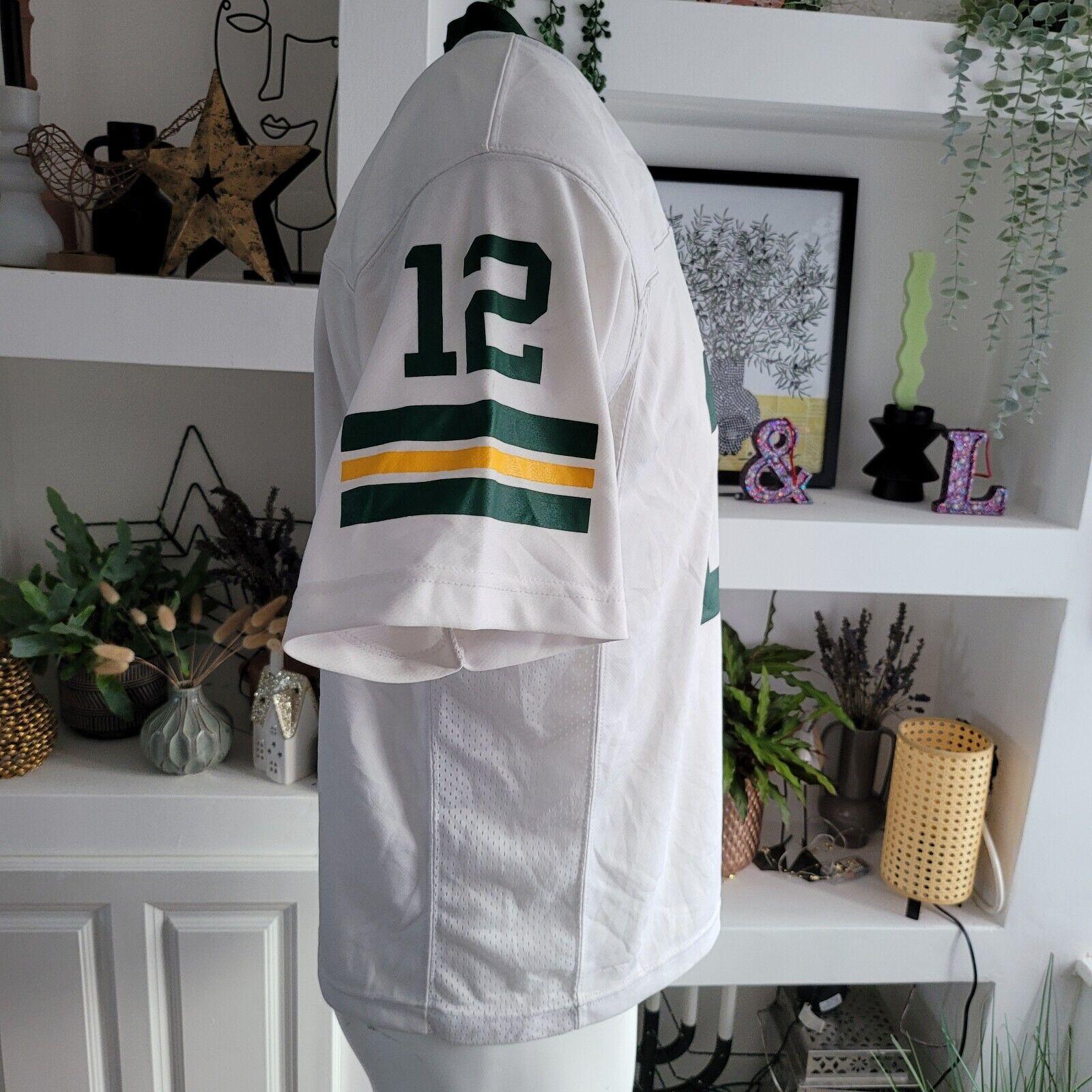 Green Bay Packers Aaron Rodgers #12 Youth XL Jersey - Green/Yellow/White-USASTARFASHION