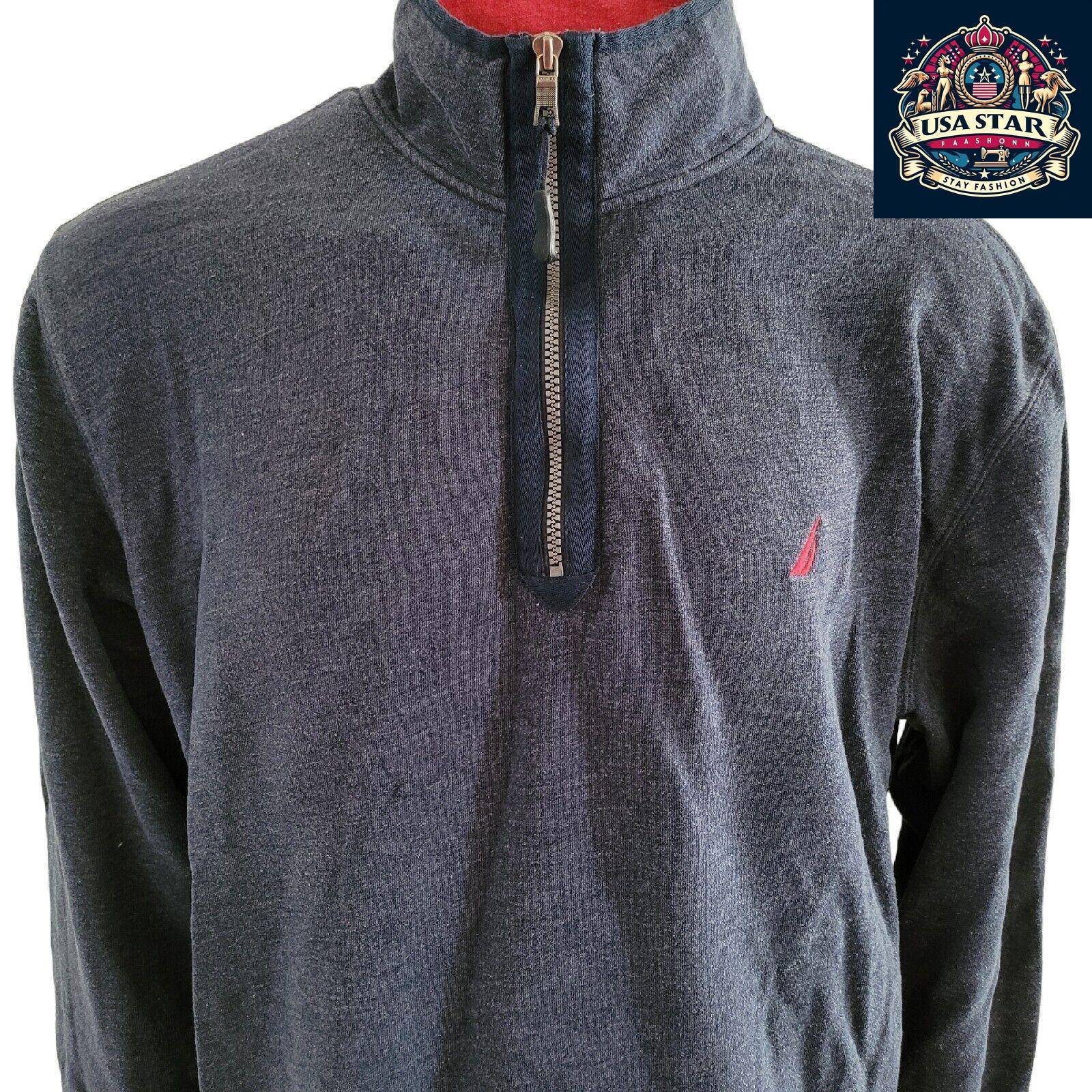 Vintage Nautica Sweatshirt 1/4 Zip, Size XL, Cozy Lightweight Design, Good Condition - USASTARFASHION