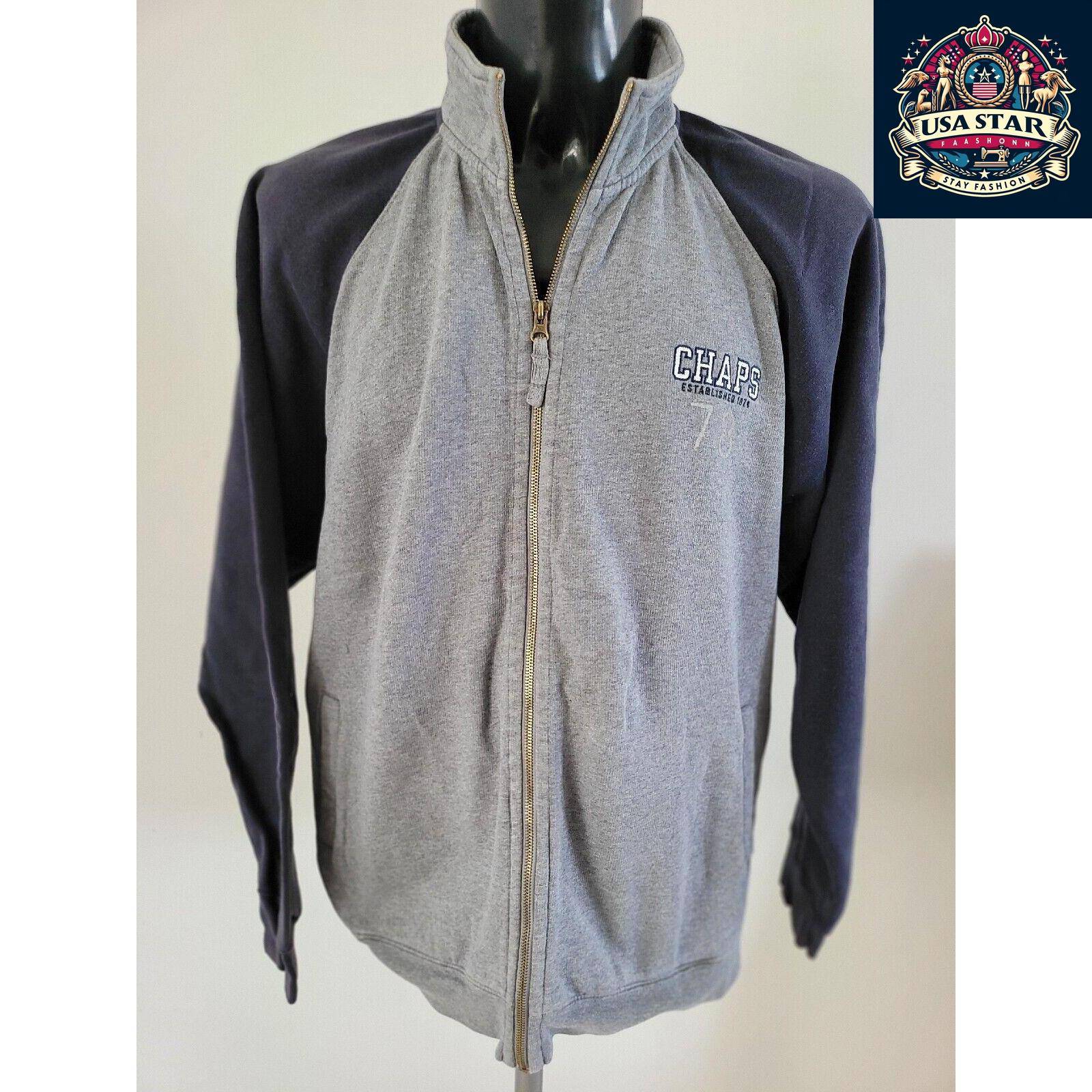 Chaps Ralph Lauren Sweatshirt Full Zip XL, Classic Design, Cozy Fit, Durable Vintage Quality USASTARFASHION