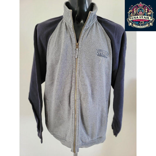 Chaps Ralph Lauren Sweatshirt Full Zip XL, Classic Design, Cozy Fit, Durable Vintage Quality - USASTARFASHION