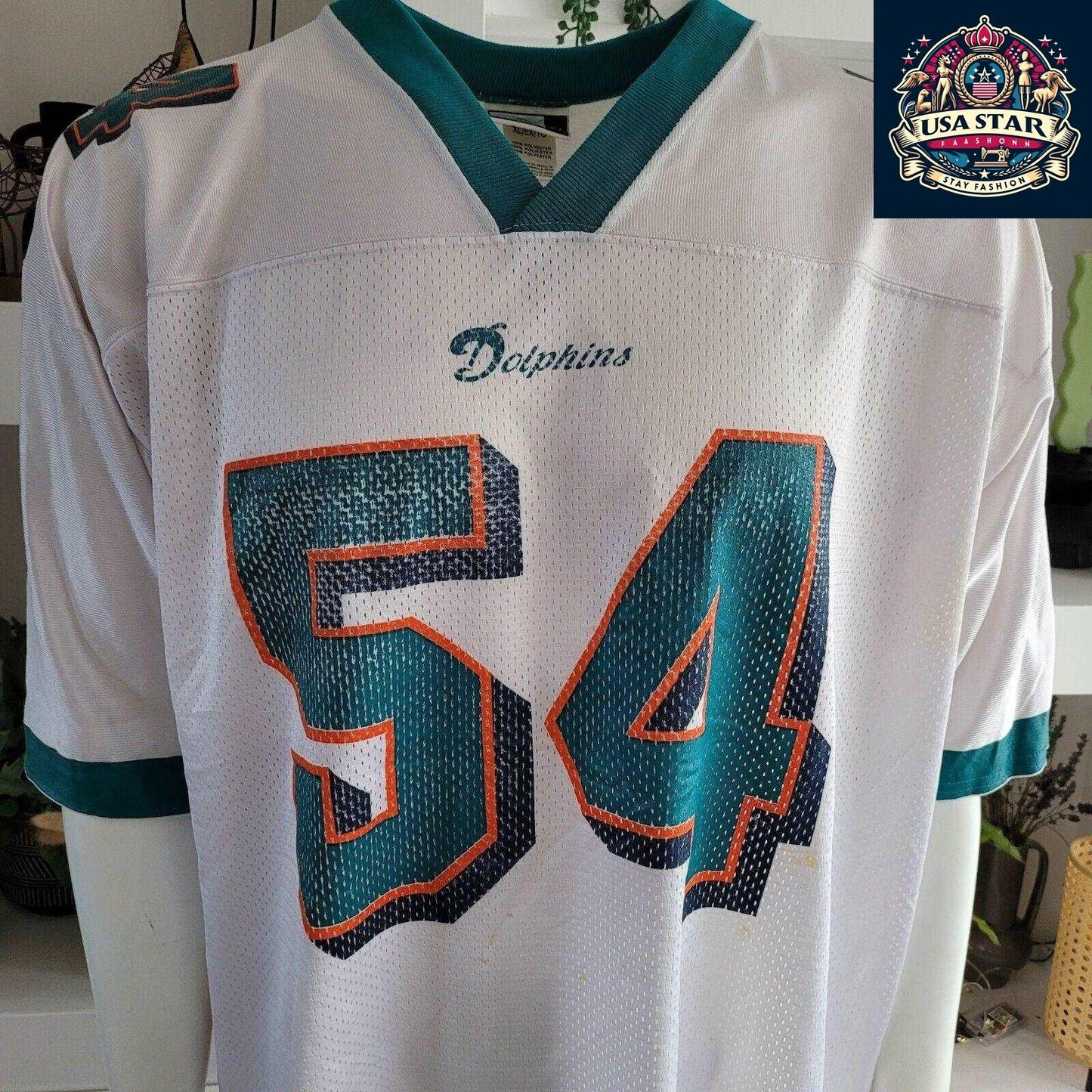 Authentic PUMA Miami Dolphins Jersey Z. Thomas #54 Adult XL Vintage Style Good Condition - USASTARFASHION