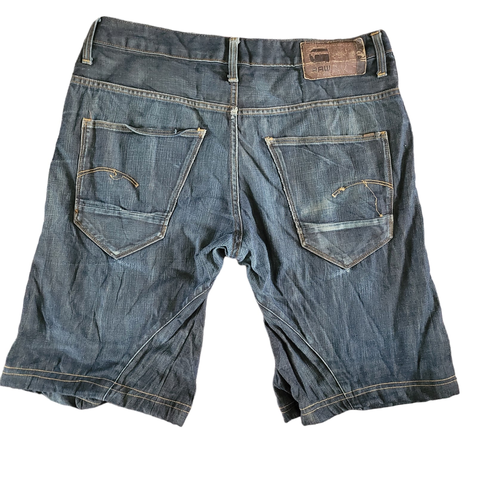 G-Star RAW ARC 3D Tapered Denim Jorts, Size W32, Reworked Workwear, Grade A-USASTARFASHION