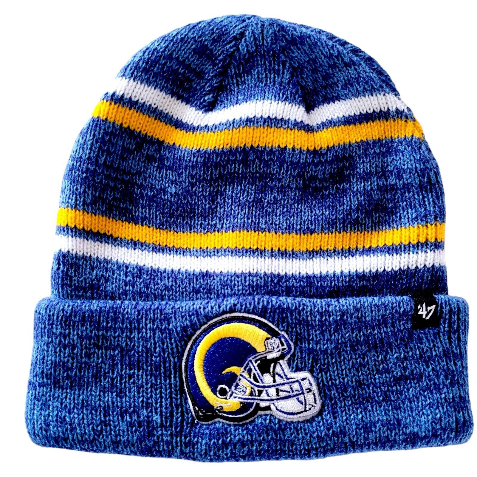 Los Angeles Rams NFL Beanie Hat 47 Marled Stripe - One Size-USASTARFASHION