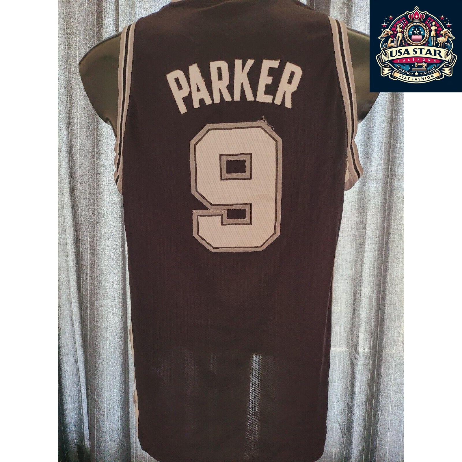 Adidas Tony Parker Jersey #9 San Antonio Spurs Youth Large – Authentic NBA Apparel for Young Fans - USASTARFASHION