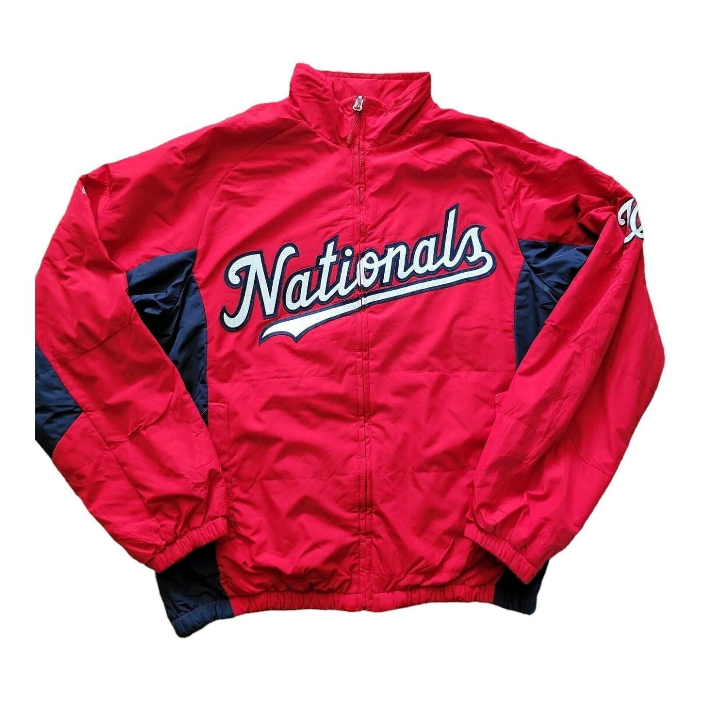 Washington Nationals MLB Majestic Zip Up Logo Fleece Jacket - Size S-USASTARFASHION