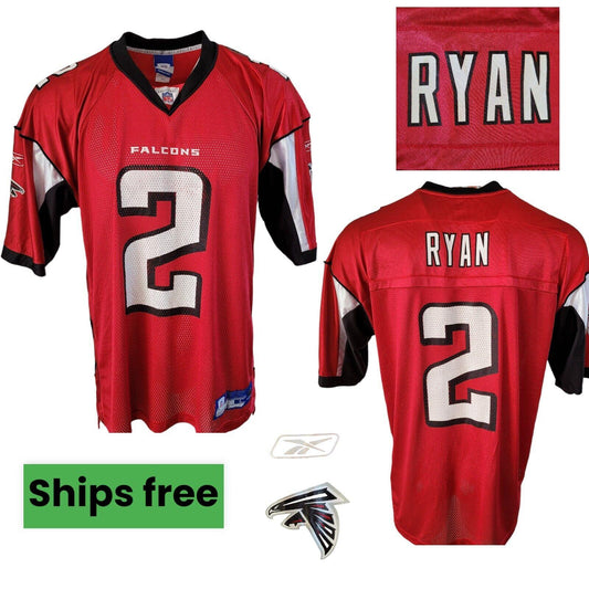NFL Reebok Atlanta Falcons Matt Ryan #2 Men's Authentic Jersey - Size L - USASTARFASHION