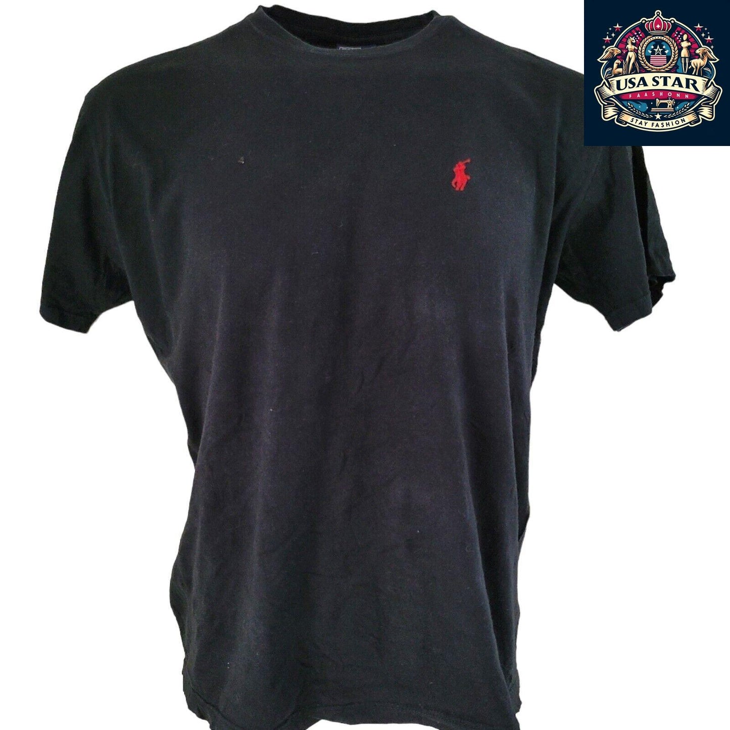 Polo Ralph Lauren Black Button-Up Shirt, Large - Classic Style, Comfortable Fit, Versatile Wear - USASTARFASHION